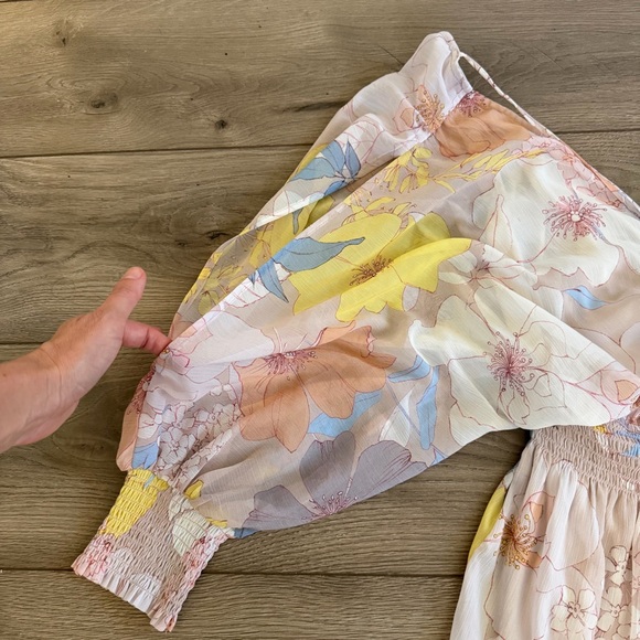 Mahina Multi Colored Floral Mini Dress Size Medium - Picture 2 of 7